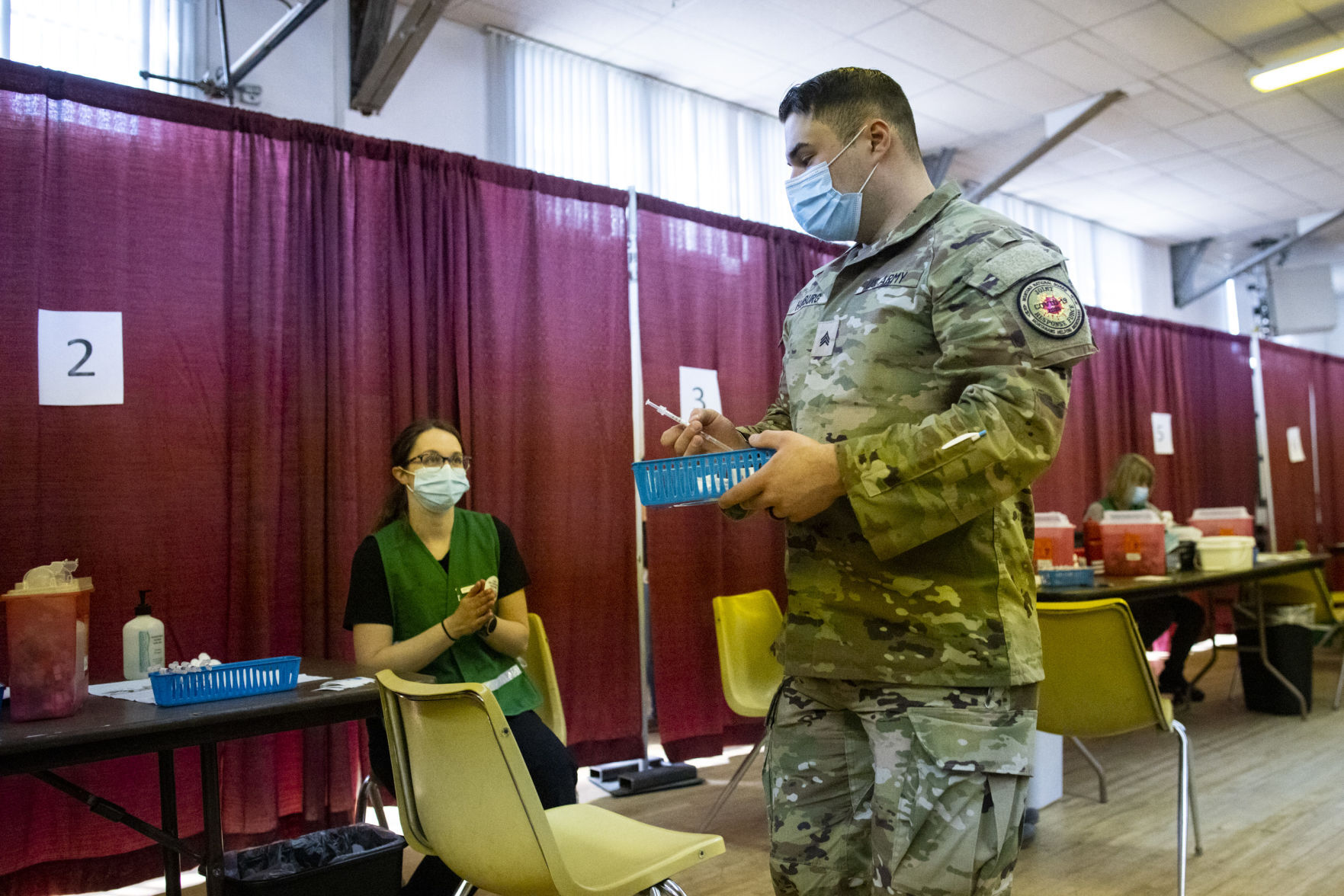 Montana National Guard helps at vaccination clinic